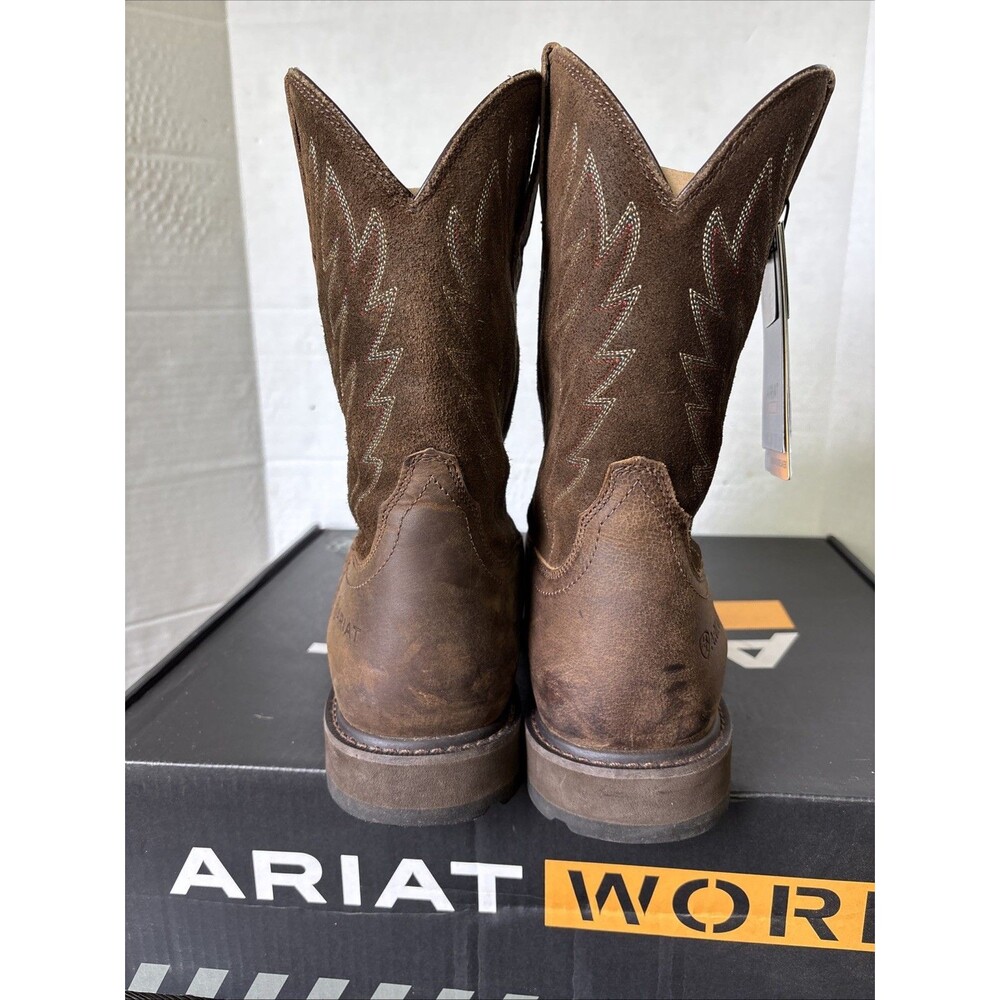Ariat Boots Groundbreaker EE 13 Brown Square Soft Toe Electrical Hazard - Picture 7 of 15